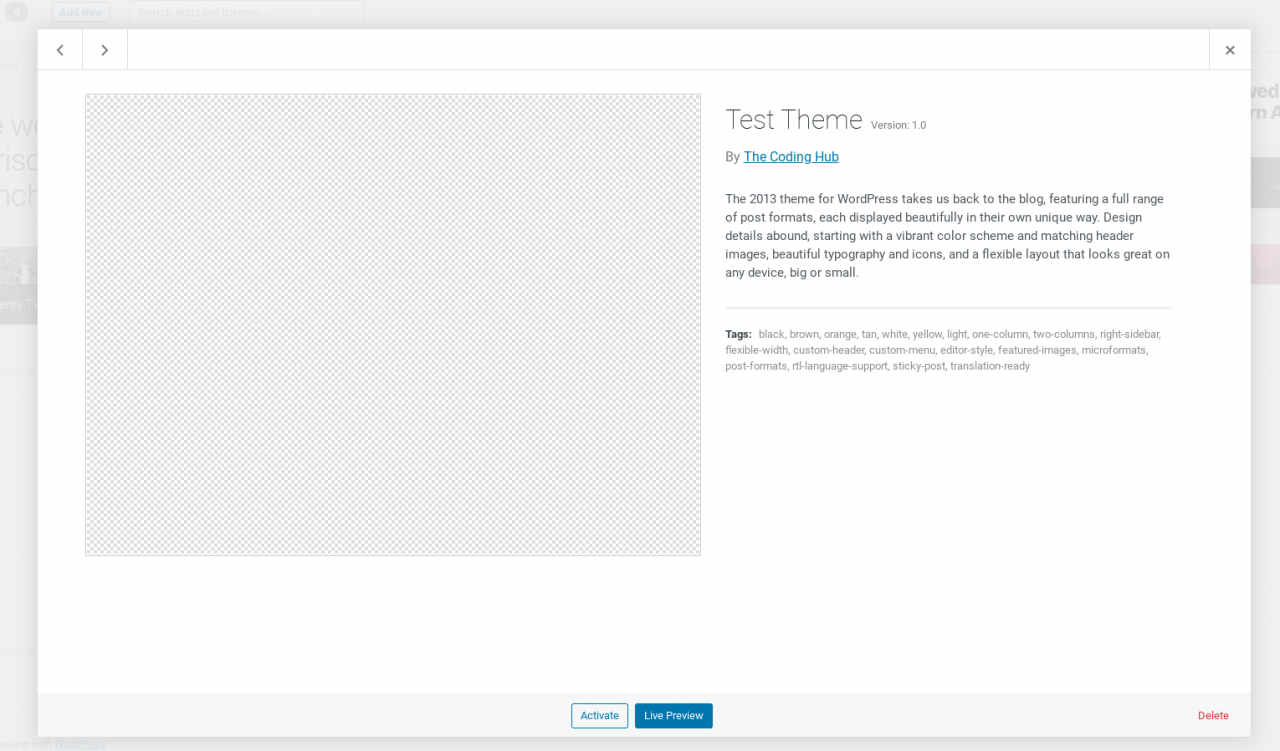 How To Set Up A WordPress Theme - The Coding Hub
